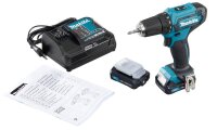 makita DF333DSAE Akku-Bohrschrauber-Set 12,0 V, mit 2 Akkus