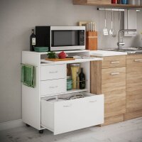 VCM my home Servierwagen Kicha weiß 70,0 x 40,0 x 86,0 cm