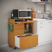 VCM my home Servierwagen Kicha buche 70,0 x 40,0 x 86,0 cm