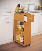 VCM my home Nischenwagen Tusal buche 25,0 x 50,0 x 85,0 cm
