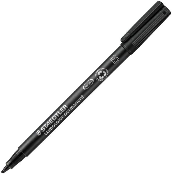STAEDTLER Lumocolor® Folienstift schwarz 1,0 - 2,5 mm permanent, 1 St.