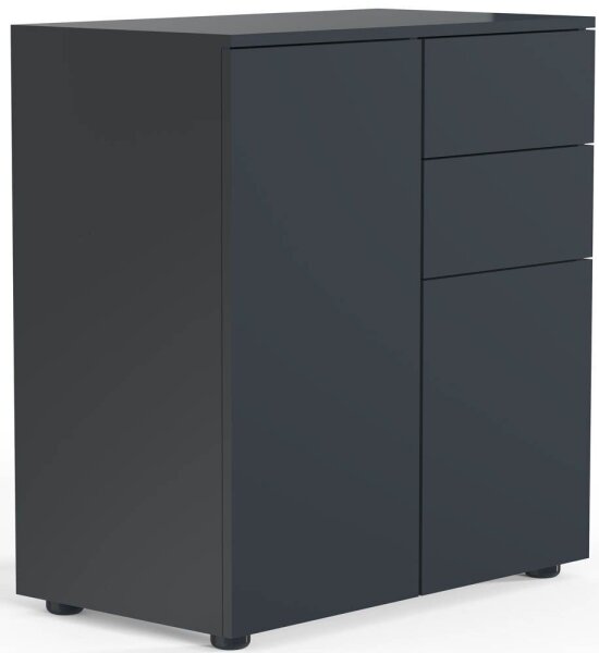 VCM my home Kommode Dalosa, 918338 anthrazit 70,0 x 39,0 x 76,5 cm, 1 St.