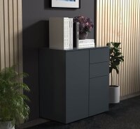 VCM my home Kommode Dalosa, 918338 anthrazit 70,0 x 39,0 x 76,5 cm, 1 St.