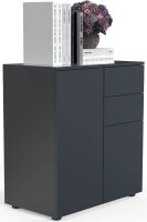 VCM my home Kommode Dalosa, 918338 anthrazit 70,0 x 39,0 x 76,5 cm, 1 St.