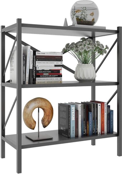 VCM my home Bücherregal Insasi anthrazit 66,0 x 34,0 x 85,0 cm, 1 St.