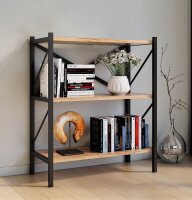 VCM my home Bücherregal Insasi honigeiche 66,0 x 34,0 x 85,0 cm, 1 St.