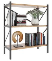 VCM my home Bücherregal Insasi honigeiche 66,0 x 34,0 x 85,0 cm, 1 St.