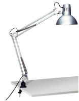 MAUL MAULstudy Schreibtischlampe silber mit Tischklemme