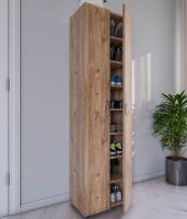 VCM my home Schuhschrank Ulas XXL, 918426 eiche 49,0 x 34,0 x 178,0 cm, 1 St.