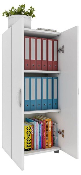 VCM my office Aktenschrank Ulas, 918433 weiß 2 Fachböden 49,0 x 34,0 x 108,0 cm  ( 918433 )