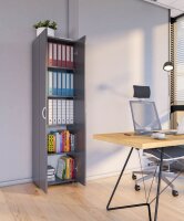 VCM my office Aktenschrank Ulas, 918437 anthrazit 4 Fachböden 49,0 x 34,0 x 178,0 cm