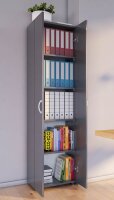 VCM my office Aktenschrank Ulas, 918437 anthrazit 4 Fachböden 49,0 x 34,0 x 178,0 cm