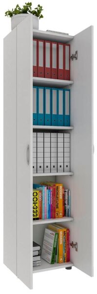 VCM my office Aktenschrank Ulas, 918436 weiß 4 Fachböden 49,0 x 34,0 x 178,0 cm