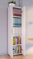 VCM my office Aktenschrank Ulas, 918436 weiß 4 Fachböden 49,0 x 34,0 x 178,0 cm