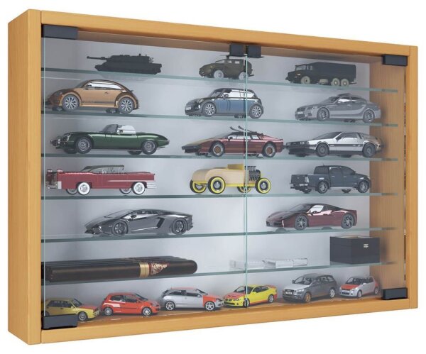 VCM my home Mandosa XL Hängevitrine buche 6 Fachböden