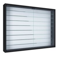VCM my home Mandosa XXL Hängevitrine schwarz 8 Fachböden