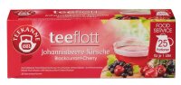 TEEKANNE teeflott Johannisbeere-Kirsche Tee 25 Portionen