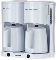 SEVERIN KA 9314 Doppel-Kaffeemaschine weiß, 2x 8...