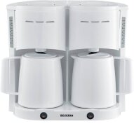 SEVERIN KA 9314 Doppel-Kaffeemaschine weiß, 2x 8 Tassen