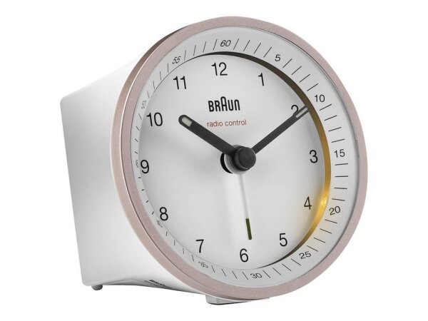 BRAUN Funkwecker BC 07 PW-DCF weiß Kunststoff, Ø 8,0 cm