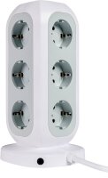 verbatim EUPT-01 11-fach Steckdosenturm 2,0 m weiß mit USB-Buchse