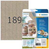 HERMA Etiketten braun 25,4 x 10,0 mm, 20 Blatt