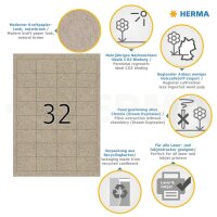 HERMA Etiketten braun 48,3 x 33,0 mm, 20 Blatt