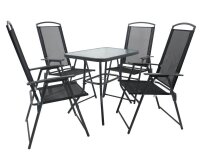 VCM my garden Sitzgruppe anthrazit Textilene, Metall,...
