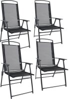 VCM my garden Sitzgruppe anthrazit Textilene, Metall, 5-teilig