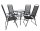 VCM my garden Sitzgruppe anthrazit Textilene, Metall, 5-teilig