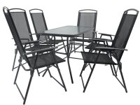 VCM my garden Sitzgruppe anthrazit Textilene, Metall,...