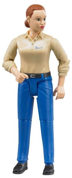 bruder bworld 60408 Frau mit hellem Hauttyp und blauer Hose Spielfigur