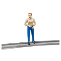 bruder bworld 60408 Frau mit hellem Hauttyp und blauer Hose Spielfigur