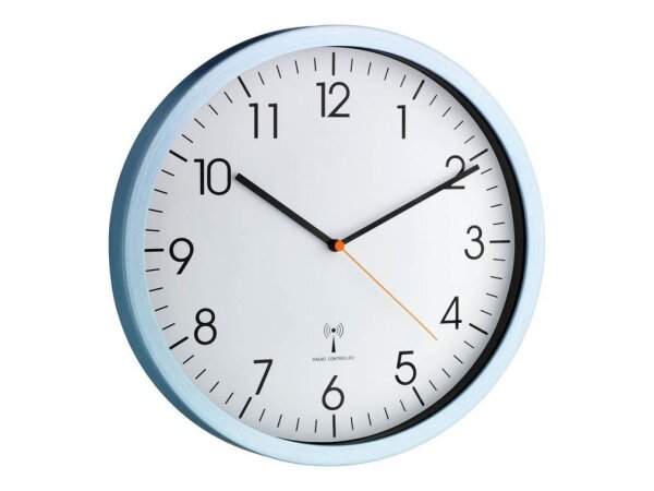 TFA® Funkwanduhr 60.3517.55 weiß silber Aluminium, Ø 30,5 cm