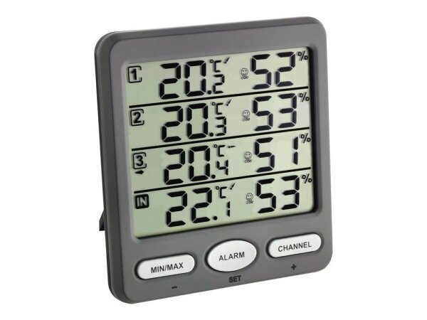 TFA® Klima Monitor 30.3054.10 Wetterstation grau, 1 St.