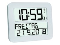 TFA® digitale Funkwanduhr 60.4512.02 weiß...