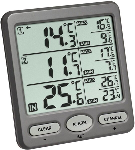 TFA® TRIO 30.3062.10 Thermo-Hygrometer schwarz, 1 St.