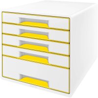 LEITZ Schubladenbox WOW Cube  perlweiß/gelb...