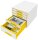 LEITZ Schubladenbox WOW Cube  perlweiß/gelb 52142016, DIN A4 mit 5 Schubladen, 1 St.