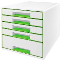 LEITZ Schubladenbox WOW Cube  perlweiß/grün...