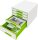 LEITZ Schubladenbox WOW Cube  perlweiß/grün 52142054, DIN A4 mit 5 Schubladen, 1 St.