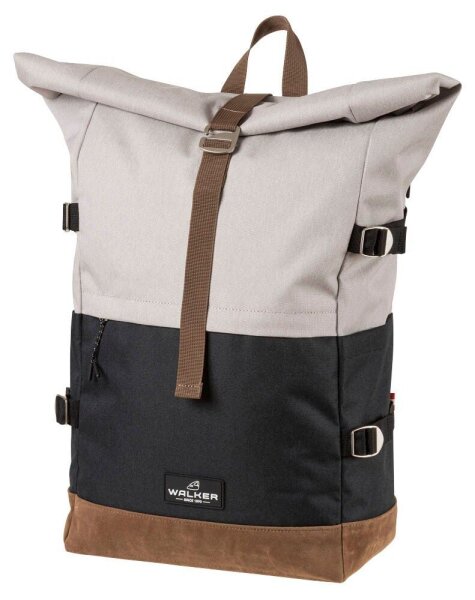 Walker Schulrucksack Roll-Up Two Kunstfaser grau/schwarz 30 l  ( 42156-265 )