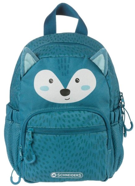 SCHNEIDERS Kindergartenrucksack Wolf Kunstfaser petrol