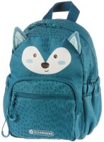 SCHNEIDERS Kindergartenrucksack Wolf Kunstfaser petrol