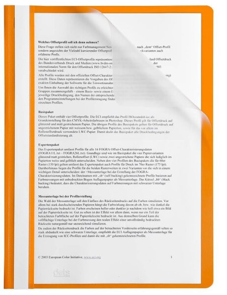 dots Schnellhefter Kunststoff orange DIN A4, 25 St.