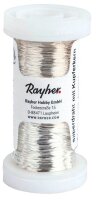 Rayher Silberdraht mit Kupferkern Basteldraht silber 0,3...