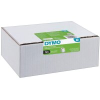 DYMO Etikettenrollen für Etikettendrucker S0722400 weiß, 89,0 x 36,0 mm, 12 x 260 Etiketten