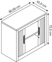 CP Omnispace Rollladenschrank lichtgrau 1 Fachboden 80,0...