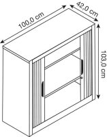 CP Omnispace Rollladenschrank lichtgrau 2 Fachböden...
