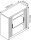 CP Omnispace Rollladenschrank lichtgrau 2 Fachböden 100,0 x 42,0 x 103,0 cm